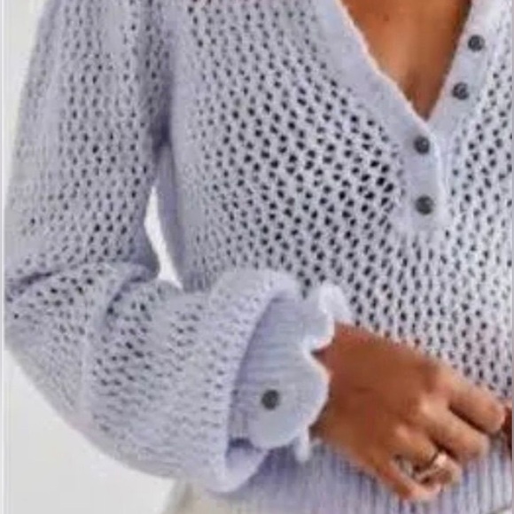 NWT $138 Free People Peri Ice Care Snowdrift Pullover Sweater Size XS - Picture 3 of 8